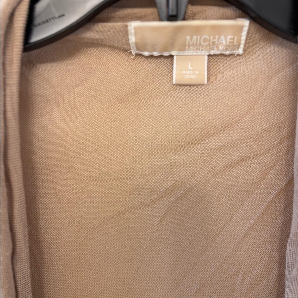 MICHAEL Michael Kors Beige Open Front Cardigan - Picture 3 of 4